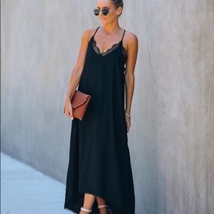 Valle High Low Lace Cami Maxi Dress
